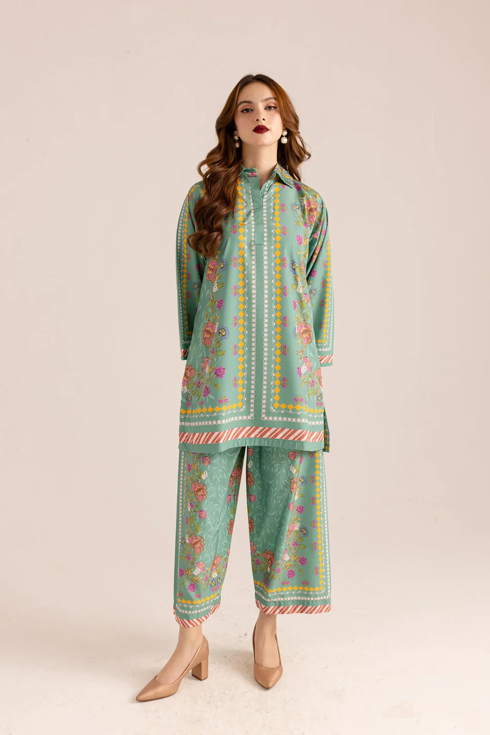 Beautiful 2PC Printed Shirt And Trouser