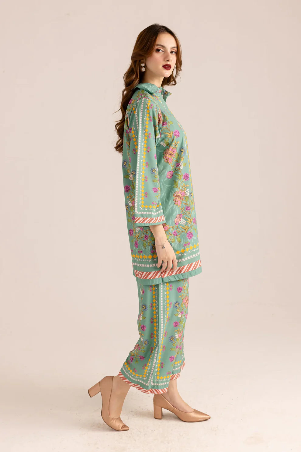 Beautiful 2PC Printed Shirt And Trouser